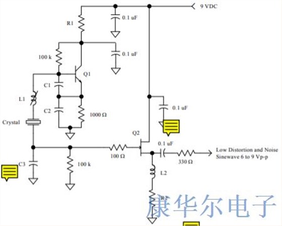 深度分析低失真晶体振荡器电路值