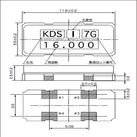 KDS高稳定性晶振,DSX151GAL水晶振动子,1CW04000KK3C四脚贴片晶振
