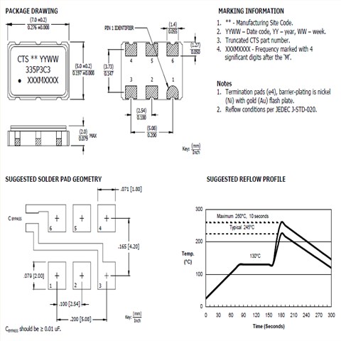 CTS晶振,有源晶振,335晶振