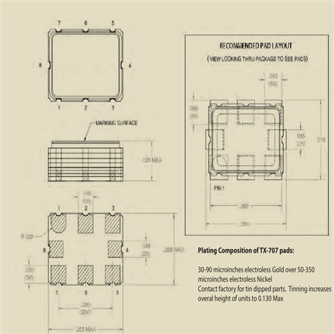 Vectron晶振,贴片晶振,TX-707晶振