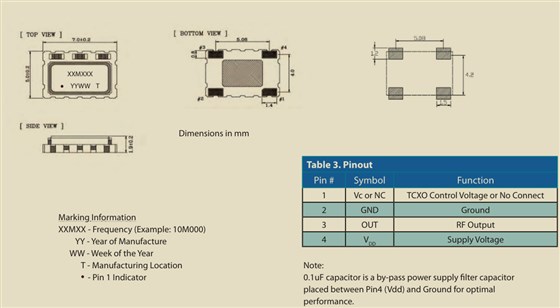 Vectron晶振,温度补偿晶体振荡器,VT-704晶振