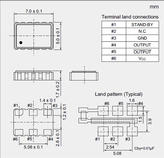 SPXO振荡器,7.0&times;5.0有源贴片晶振,7311S-DG晶振