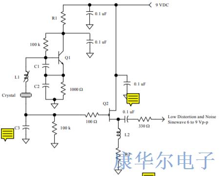 深度分析低失真晶体振荡器电路值