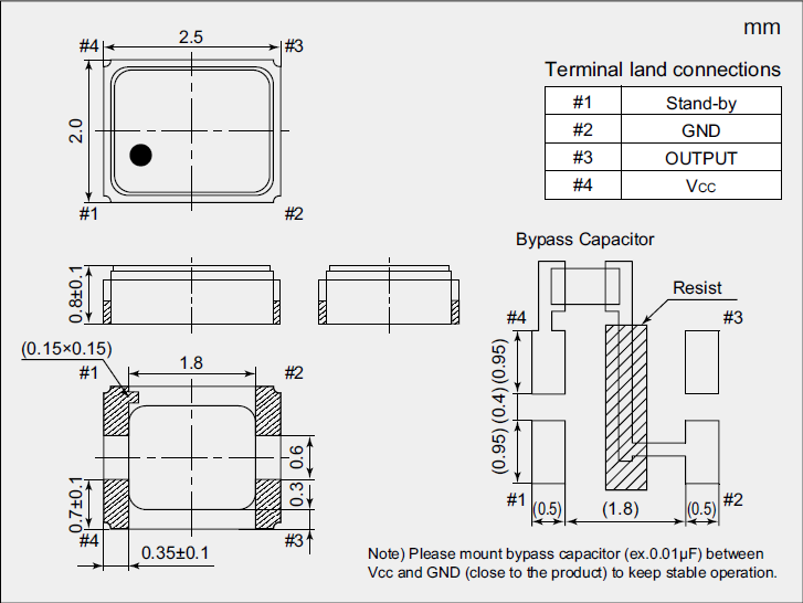 进口石英晶振,贴片型TCXO晶体振荡器,NT2520SC晶振
