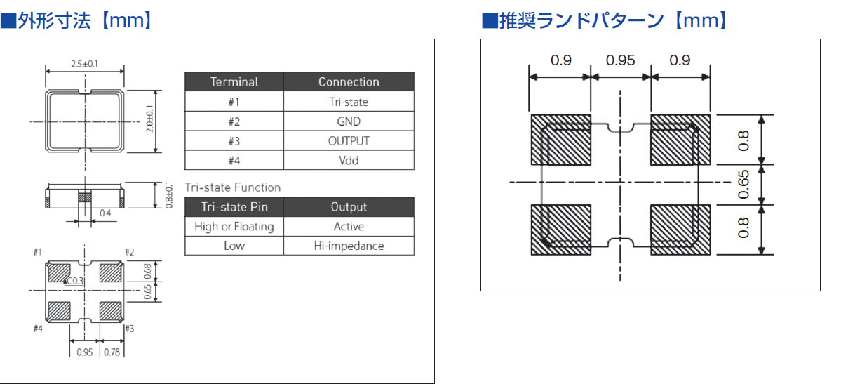 贴片型有源振荡器,OSC晶振,CSX-252F晶振
