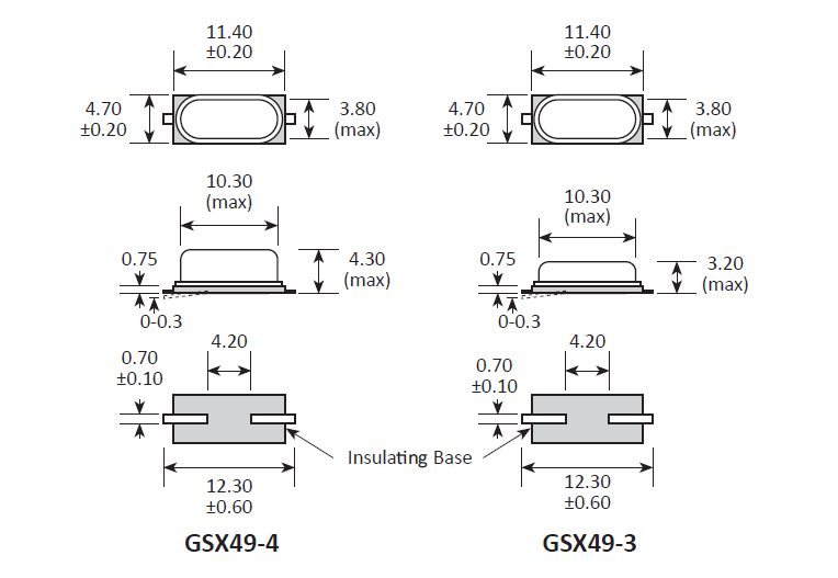 49SMD石英晶振,假贴片晶振,GSX49-4晶振,GSX49-3晶振