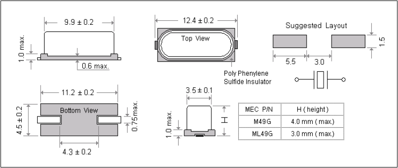 M49G ML49G 12.4_4.5mm 49SMD