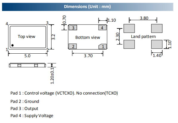 TCSW53 5032 TCXO VCTCXO