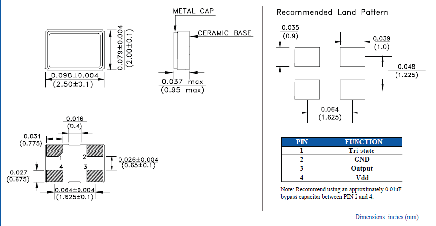 ASDK 2520 SMD XO OSC