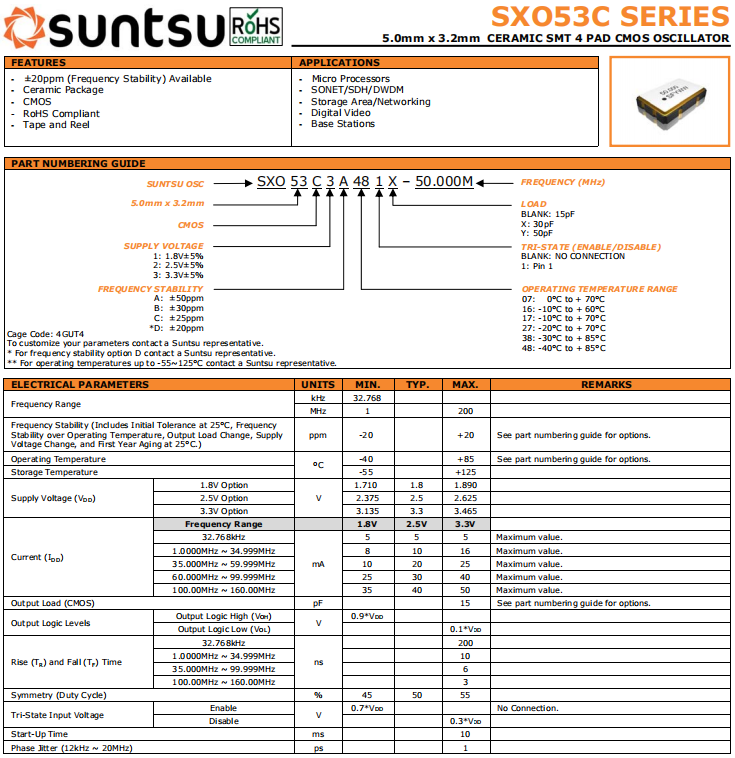 SXO53C 5032 OSC