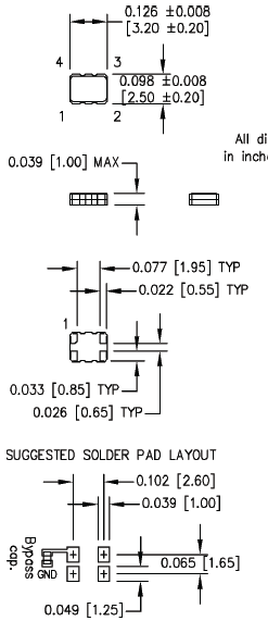 M6055 3225 TCXO 