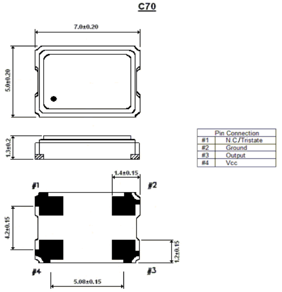 ITTI晶振,C70晶振,C70H50-20.000-15-5.0V晶振