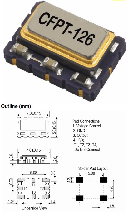 IQD晶振,CFPT-126晶振,有源贴片晶振