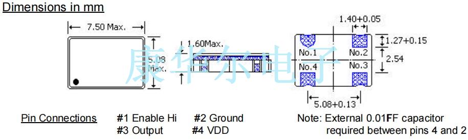 STD晶振,CH51A0DA20M000000晶振,7050mm晶体振荡器