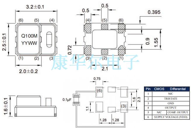 Q-Tech晶振,QTCT236晶振,QTCT236LWH-10.000000晶振