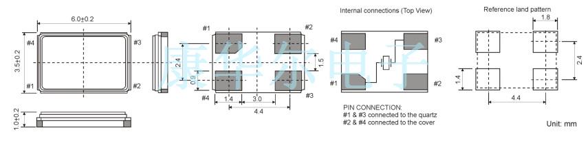 PETERMANN晶振,SMD0603/4晶振,SMD0603/427.000MHz 30/50/-40+125/2