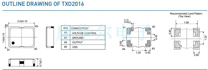 PETERMANN晶振,TXO2016晶振,TXO2016-18-2.5-W-32M-1-CSW晶振